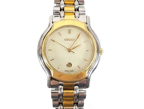 value of bi color gucci women's watch 8000l|white Gucci handbag.